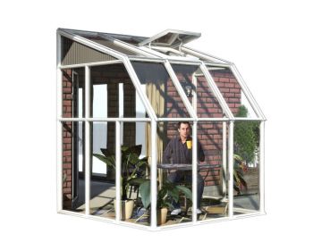Lean To Greenhouse Sun Room Clear 6 x 6 - Polycarbonate/Acrylic - L200 x W200.5 x H247 cm