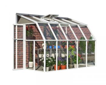 Lean To Greenhouse Sun Room Clear 6 x 10 - Polycarbonate/Acrylic - L324 x W200.5 x H247 cm
