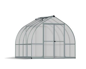 Greenhouse Bella Kit 8 x 8 Feet - Polycarbonate - L243.9 x W244 x H219 cm - Silver