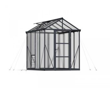 Greenhouse Glory 6 x 8 - Polycarbonate - L244.5 x W195.5 x H251 cm - Grey