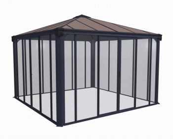 Gazebo Ledro 3600 Closed - Polycarbonate/Acrylic - L360 x W360 x H295 cm - Grey