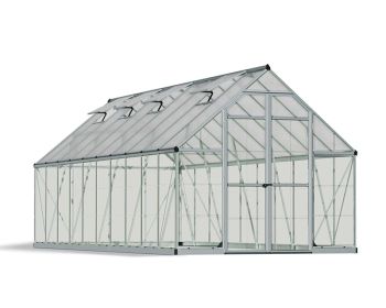 Greenhouse Balance 8 x 20 Extended - Polycarbonate - L607 x W244 x H229 cm - Silver