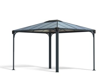 Martinique 3600 Garden Gazebo Grey Bronze - Polycarbonate - L360 x W295 x H274.5 cm - Grey