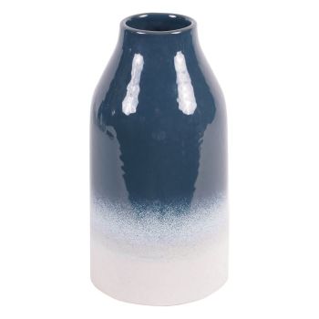 Laura Ashley Laneham Vase Medium - Stoneware - L12.7 x W12.7 x H24.5 cm - Blue