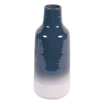 Laura Ashley Laneham Vase Large - Stoneware - L12 x W12 x H30 cm - Blue