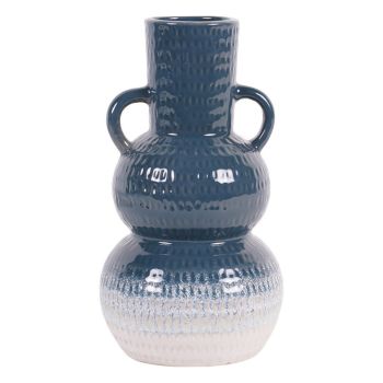 Laura Ashley Laneham Vase Small - Stoneware - L12 x W12 x H22 cm - Blue