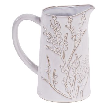 Laura Ashley Pussywillow Stoneware Jug Large - Stoneware - L12 x W18 x H20 cm - White