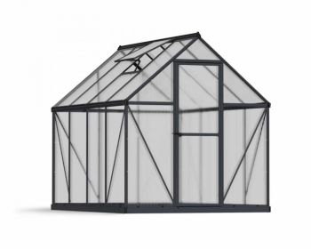 Greenhouse Mythos 6 x 8 - Polycarbonate - L247 x W185 x H208 cm - Grey