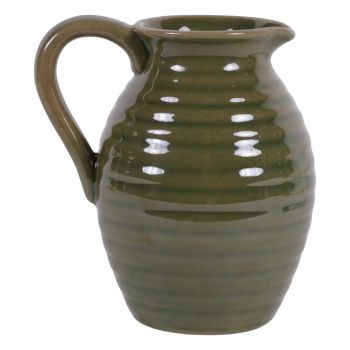 Laura Ashley Harriston Vase - Stoneware - L16 x W15 x H16 cm - Green