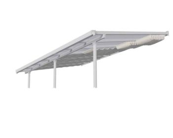 Patio Cover Roof Blinds 3 x 5.46 - L290 x W54 cm - White
