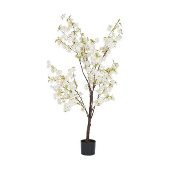 Faux Cherry Blossom Plant 4.6ft - Polyethylene Plastic - L50 x W65 x H140 cm - Green