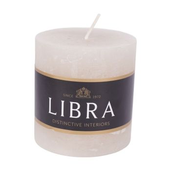 Natural Rustica Pillar Candle - Paraffin Wax - L7 x W7 x H7 cm - Ivory