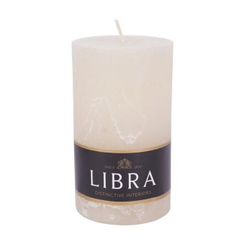Natural Rustica Pillar Candle - Paraffin Wax - L7 x W7 x H12 cm - Ivory
