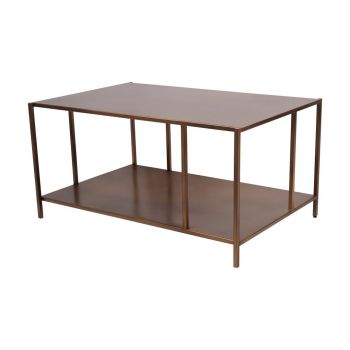 Brooks Coffee Table Brushed Champagne - Iron - L60 x W90 x H45.5 cm - Brushed Satin