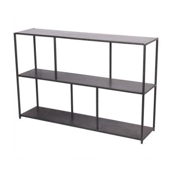 Brooks Console Table Mottled - Iron - L30.5 x W122 x H80.7 cm - Charcoal Black