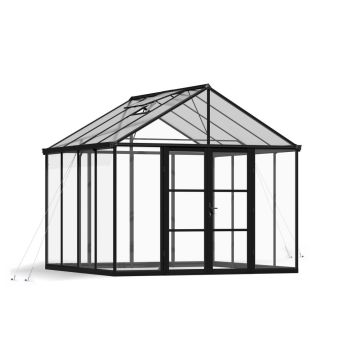 Aria 10 x 10 Feet Greenhouse Kit - Black Structure Clear panels - L304 x W308 x H285 cm