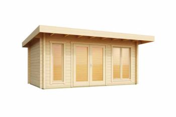 Dorset 72-Log Cabin, Wooden Garden Room, Timber Summerhouse, Home Office - L510 x W360 x H238 cm