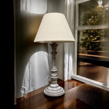 Table Lamp and Shade - L11 x W11 x H38 cm