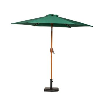 Woodlook Crank and Tilt Parasol - Aluminium/Polyester - L250 x W250 x H225 cm - Green
