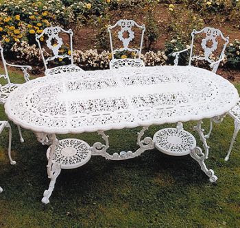Victorian Grand British Made, High Quality Cast Aluminium Garden Furniture - Wide Choice of Colours and Finishes Available
