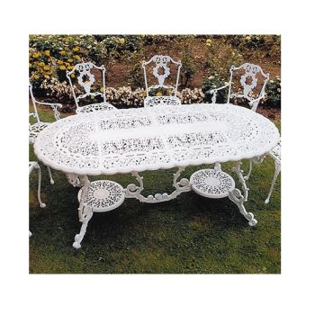 Victorian Grand British Made, High Quality Cast Aluminium Garden Furniture - L200 x W95 x H73 cm