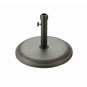 16kg Round Parasol Base - Polycrete - H31.5 x W45 x L48 cm - Brown
