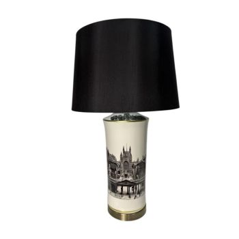 Lamp and Shade - Ceramic - L19 x W19 x H51 cm - Black