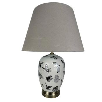 Lamp and Shade - Ceramic - L22 x W22 x H41 cm