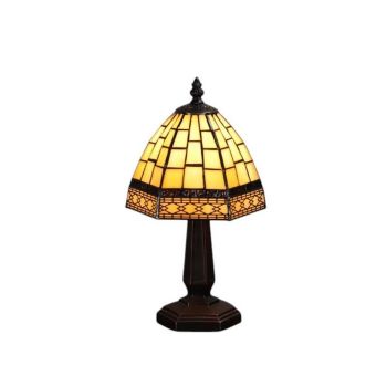 6 Inch Tiffany Lamp - L16 x W16 x H24 cm - Yellow