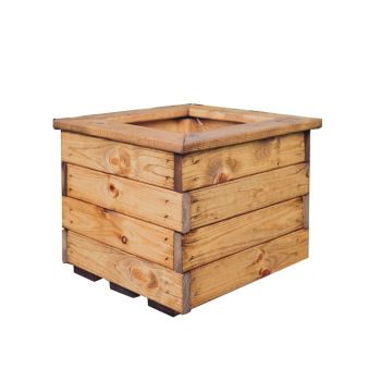 Multi Pack of 3 - Valley Small Square Planter - Timber - L39 x W39 x H32 cm - Garden Trough - Fully Assembled