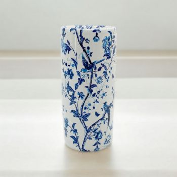 Round Bird Umbrella Stand  - Vase - L20 x W20 x H46 cm - Blue/White