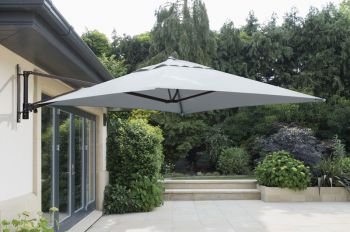 Wall Mounted Cantilever Parasol Grey inc Cover