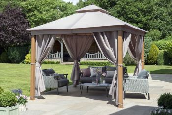 Luxury Gazebo 3x3m with LED - Taupe