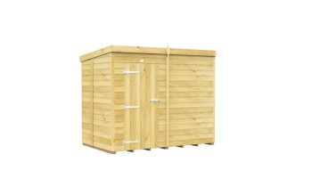 8 x 5 Feet Pent Shed - Single Door Without Windows - Wood - L147 x W243 x H201 cm