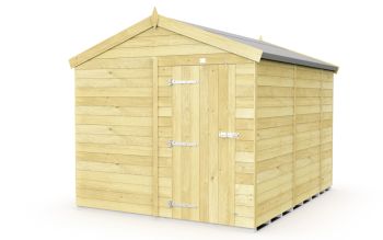 8 x 9 Feet Apex Shed - Single Door Without Windows - Wood - L272 x W231 x H217 cm
