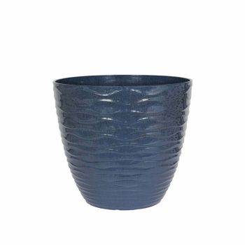 38cm Large Windermere Plant Pot - Plastic - L38 x W38 x H33 cm - Blue