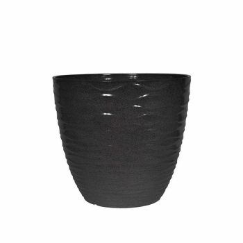 38cm Large Windermere Plant Pot - Plastic - L38 x W38 x H33 cm - Charcoal