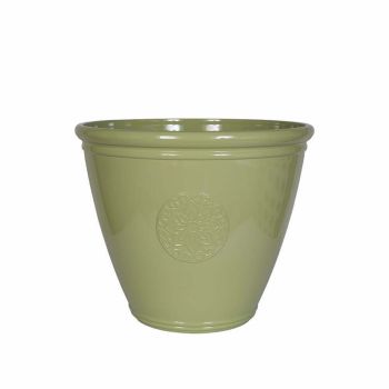 45cm Large Eden Emblem Plant Pot - Plastic - L45 x W45 x H38 cm - Green