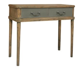 2 Drawer Hall Table - Wooden - L90 x W40 x H80 cm