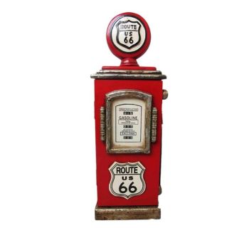 Toscano Route 66 Gas Pump Big Boy Toy Key Box - L15 x W15 x H48 cm