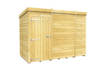 9 x 5 Feet Pent Shed - Single Door Without Windows - Wood - L147 x W276 x H201 cm