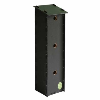 Eco Sparrow Tower - Last Forever Eco Friendly - Plastic/Timber - L17 x W17 x H65 cm - Black
