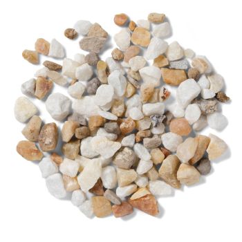 Vintage Bronze Bulk Bag 850 kg Premium Chippings - 10-20 mm Dolomite and Quartz Champagne and White Blend - L10 x W10 x H8 cm