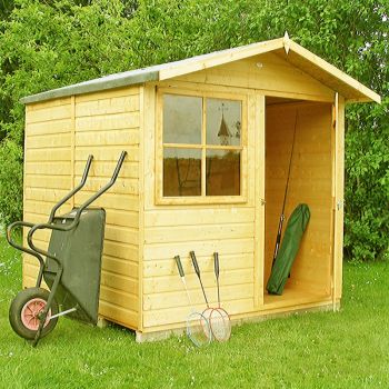 Abri Single Door Tongue and Groove Garden Shed Workshop Approx 7 x 7 Feet