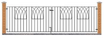 Abbey Modern Double (Driveway) Gate Fits Opening 3065-3125 mm
