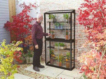 Westminster 3 Feet 4 Inches Small Greenhouse - Aluminium/Glass - L100 x W33 x H172 cm - Without Coating