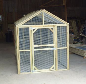 All Cooped Up Poultry/Pet run - 15 foot x 6ft x 6 foot apex roof - Galavanised Wire Mesh Apex Roof - 3/4" x 3/4" 16 gauge, galvanised wire mesh