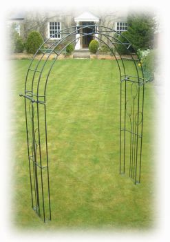 Imperial Traditional Arch (Inc Ground Spikes) Garden Archway - Solid Steel - L43.2 x W170.1 x H256.4 cm
