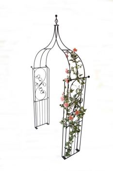 Imperial Ogee Arch (Inc Ground Spikes) Garden Archway - Solid Steel - L43.2 x W137.2 x H284.5 cm