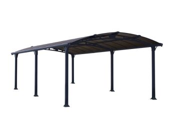 Arcadia Carport 6400 - Polycarbonate - L649 x W359 x H242 cm - Grey